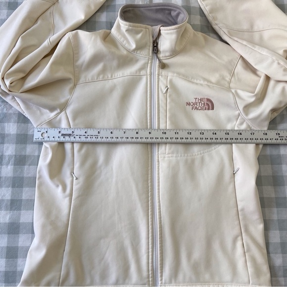 ECRU THE North Face zip up jacket off white mid season coat XS soft liner active - Picture 12 of 16
